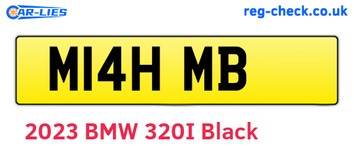 M14HMB are the vehicle registration plates.