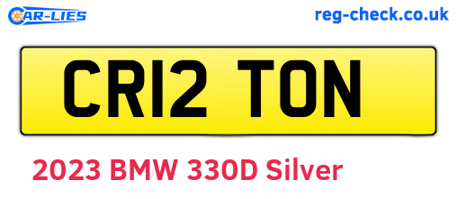 CR12TON are the vehicle registration plates.