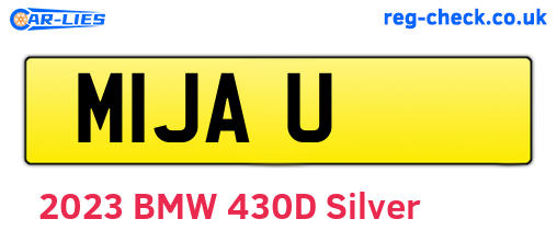 M1JAU are the vehicle registration plates.