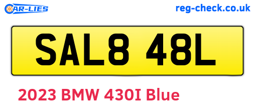 SAL848L are the vehicle registration plates.