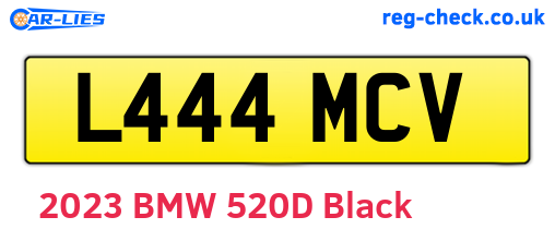 L444MCV are the vehicle registration plates.