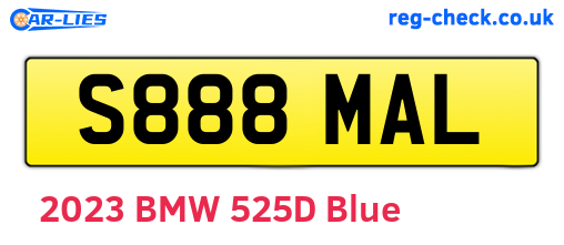 S888MAL are the vehicle registration plates.