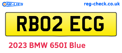 RB02ECG are the vehicle registration plates.