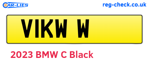 V1KWW are the vehicle registration plates.