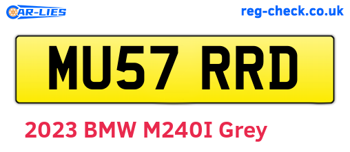 MU57RRD are the vehicle registration plates.