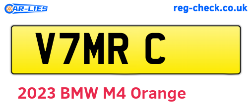 V7MRC are the vehicle registration plates.