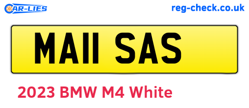 MA11SAS are the vehicle registration plates.
