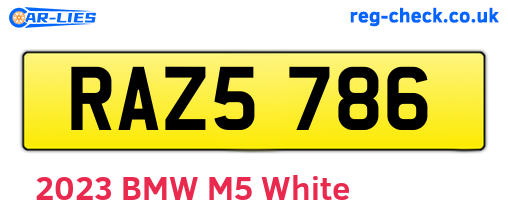 RAZ5786 are the vehicle registration plates.