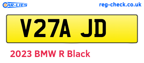 V27AJD are the vehicle registration plates.