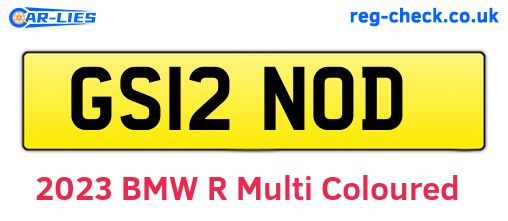 GS12NOD are the vehicle registration plates.