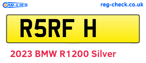 R5RFH are the vehicle registration plates.