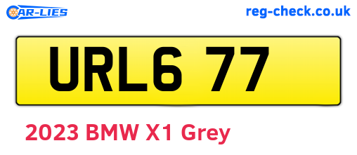 URL677 are the vehicle registration plates.