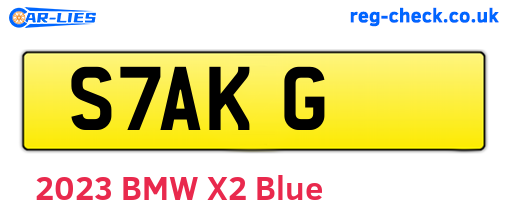 S7AKG are the vehicle registration plates.