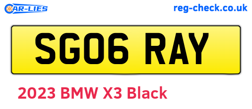 SG06RAY are the vehicle registration plates.