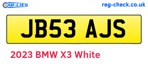 JB53AJS are the vehicle registration plates.