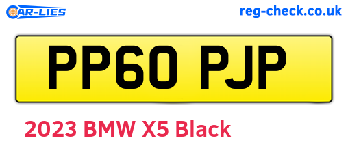 PP60PJP are the vehicle registration plates.
