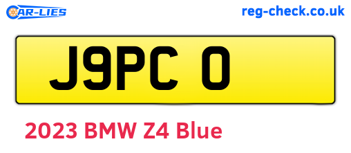 J9PCO are the vehicle registration plates.