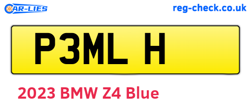 P3MLH are the vehicle registration plates.