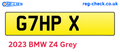 G7HPX are the vehicle registration plates.