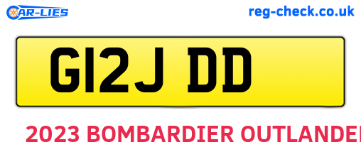 G12JDD are the vehicle registration plates.