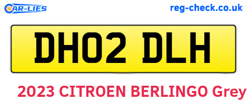 DH02DLH are the vehicle registration plates.