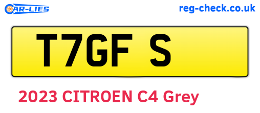 T7GFS are the vehicle registration plates.