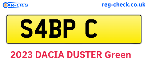 S4BPC are the vehicle registration plates.