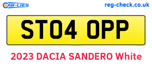 ST04OPP are the vehicle registration plates.