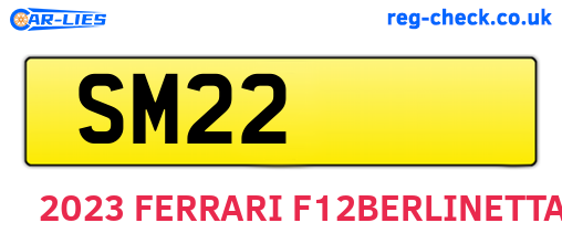SM22 are the vehicle registration plates.