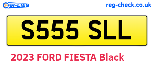 S555SLL are the vehicle registration plates.