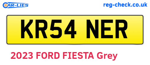KR54NER are the vehicle registration plates.