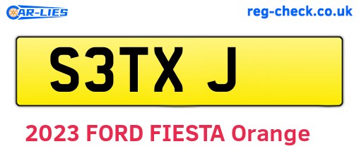 S3TXJ are the vehicle registration plates.