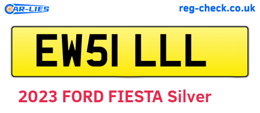 EW51LLL are the vehicle registration plates.