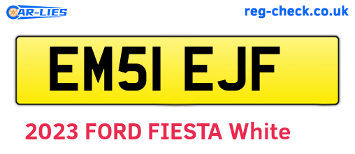 EM51EJF are the vehicle registration plates.