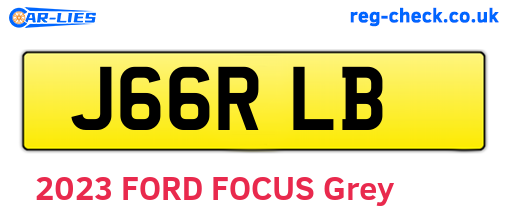 J66RLB are the vehicle registration plates.