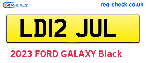 LD12JUL are the vehicle registration plates.