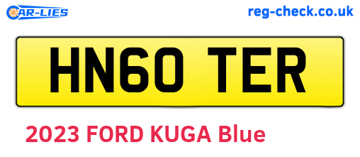 HN60TER are the vehicle registration plates.