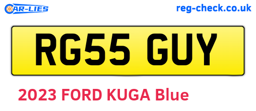 RG55GUY are the vehicle registration plates.