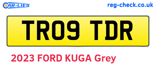 TR09TDR are the vehicle registration plates.