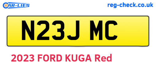 N23JMC are the vehicle registration plates.
