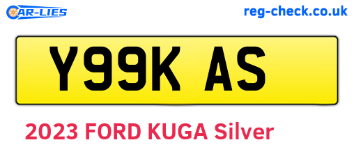 Y99KAS are the vehicle registration plates.