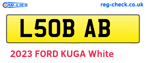 L50BAB are the vehicle registration plates.