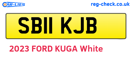 SB11KJB are the vehicle registration plates.