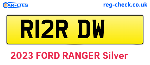 R12RDW are the vehicle registration plates.