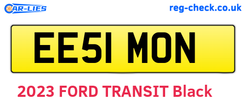 EE51MON are the vehicle registration plates.
