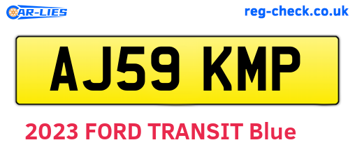 AJ59KMP are the vehicle registration plates.