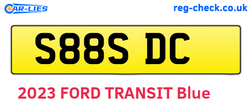S88SDC are the vehicle registration plates.
