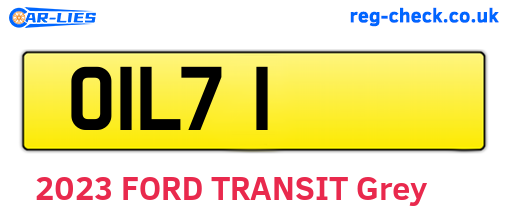OIL71 are the vehicle registration plates.