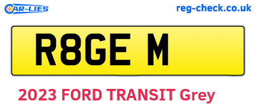 R8GEM are the vehicle registration plates.