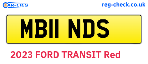MB11NDS are the vehicle registration plates.